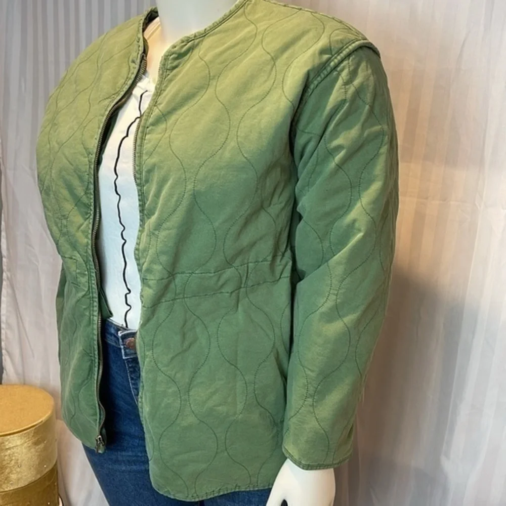 UNIVERSAL THREAD Soft Corduroy Zip Up Green Jacket‎ XXL Patch Pocket